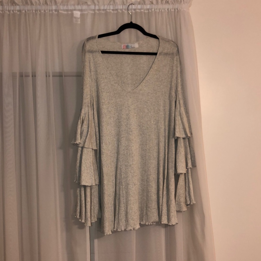 Grey long sleeved dress